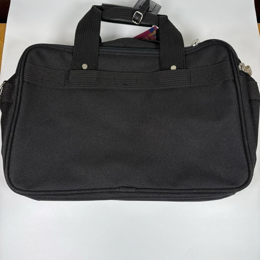 Ricardo Beverly Hills Santa Cruz Vintage Briefcase Laptop Bag Black NWT Lock Key
